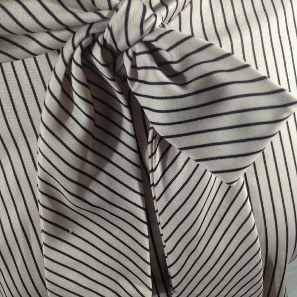 Beige Vintage P*ssyCat Bow Dress, Stripped Bodice - Picture 6 of 8